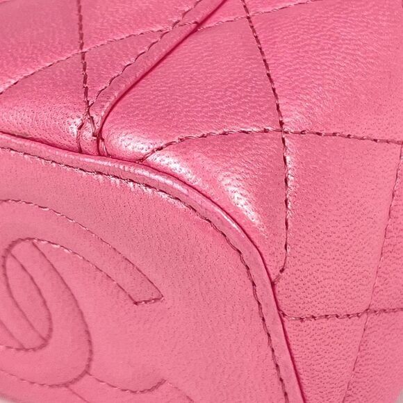 Chanel Coco Mark Chain Shoulder Bag Matelasse Small Vanity Shoulder Bag Leather - Picture 6 of 11